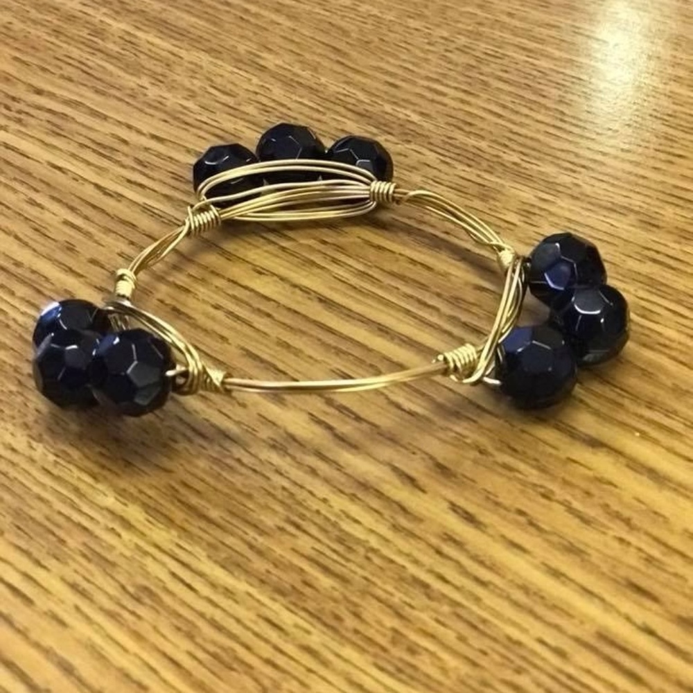 bourbon & boweties inspired wire wrapped bracelet